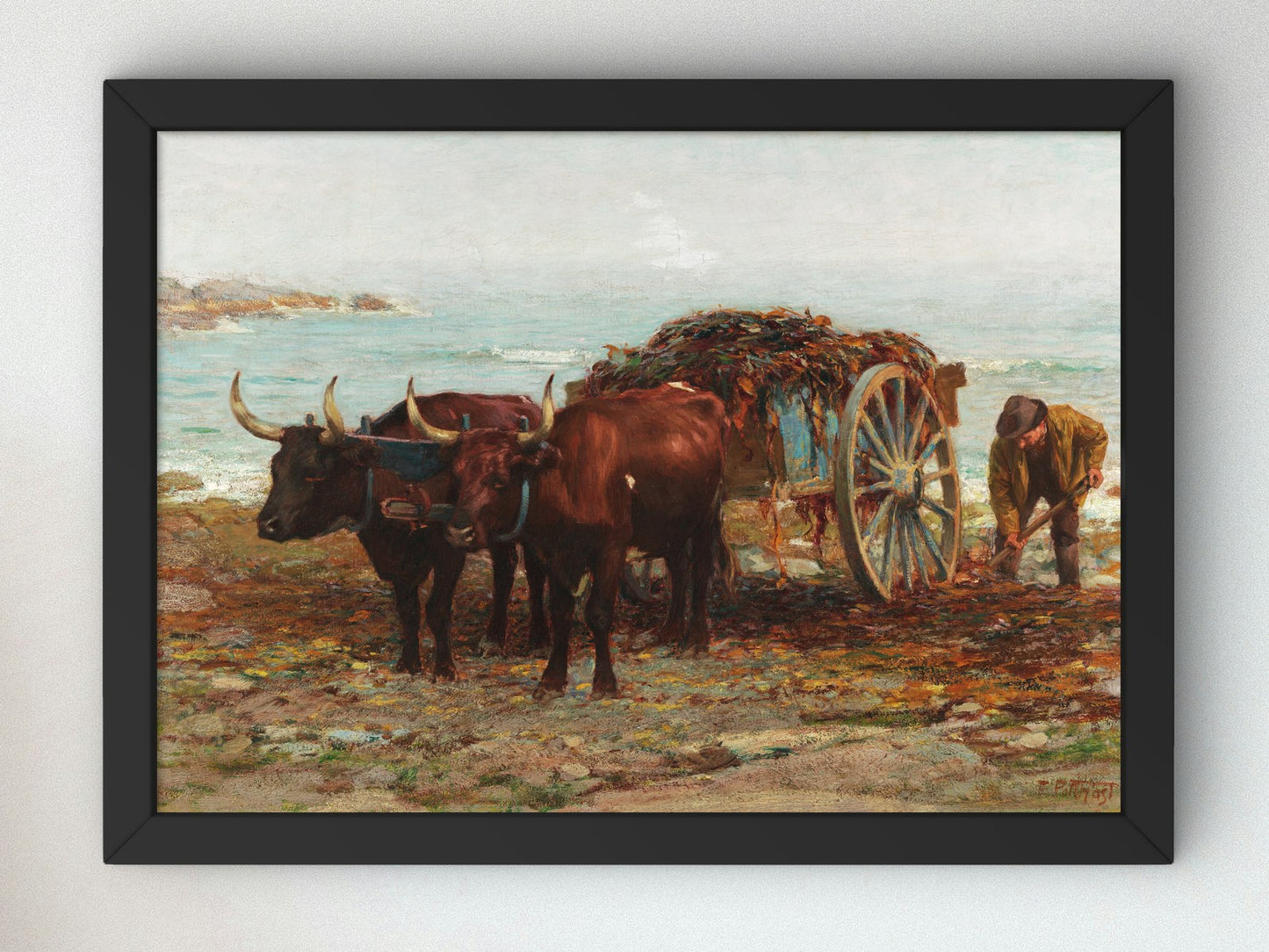 Gathering Seaweed by Edward Henry Potthast 1905, Wall Art Print, Fine Art Reproduction, Museum Quality Decor, Poster