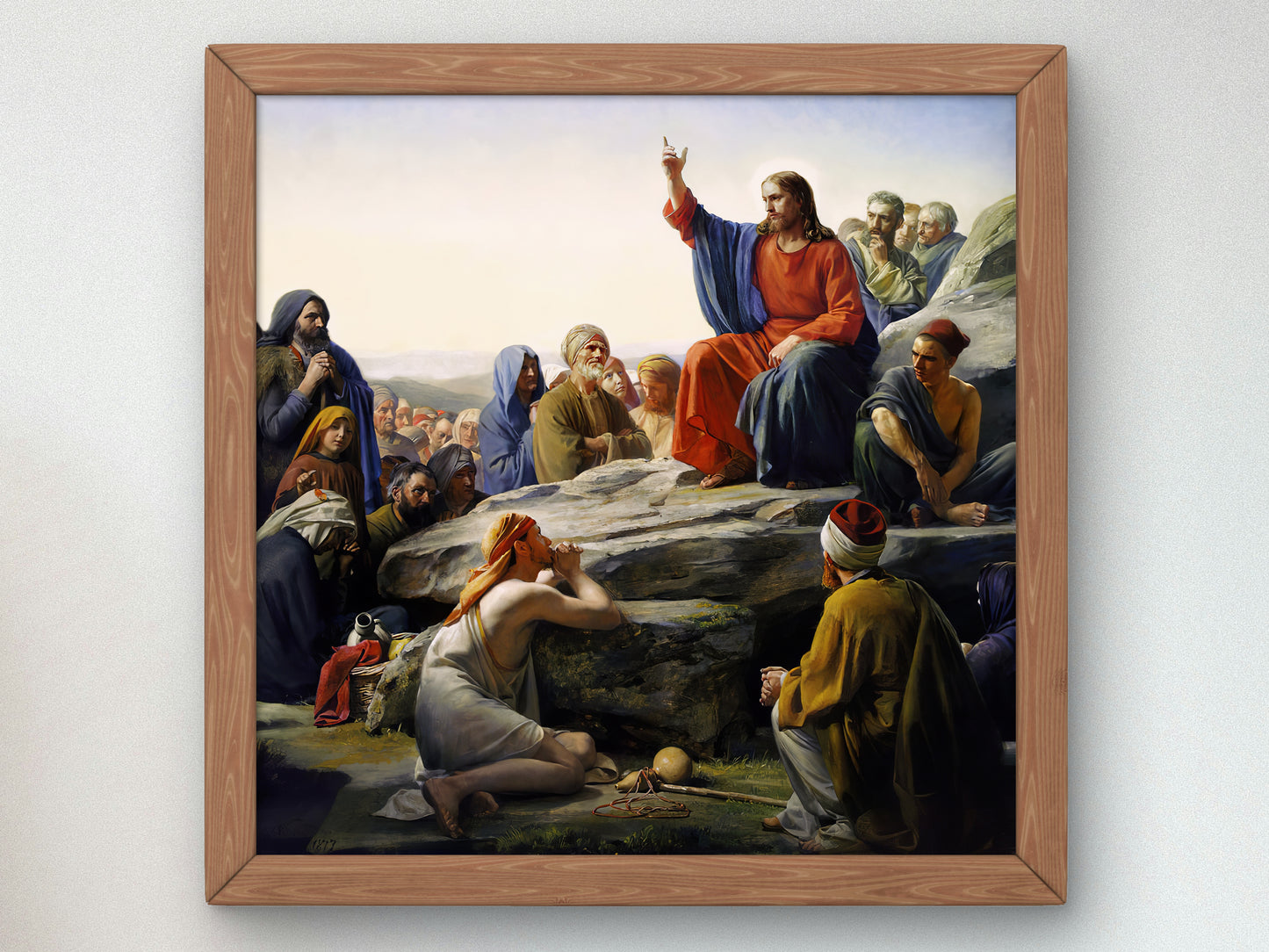 The Sermon on the Mount by Carl Bloch 1890, Wall Art Print, Fine Art Reproduction, Museum Quality Decor, Poster