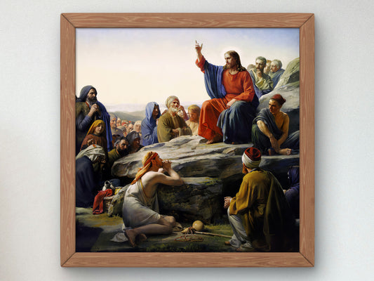 The Sermon on the Mount by Carl Bloch 1890, Wall Art Print, Fine Art Reproduction, Museum Quality Decor, Poster