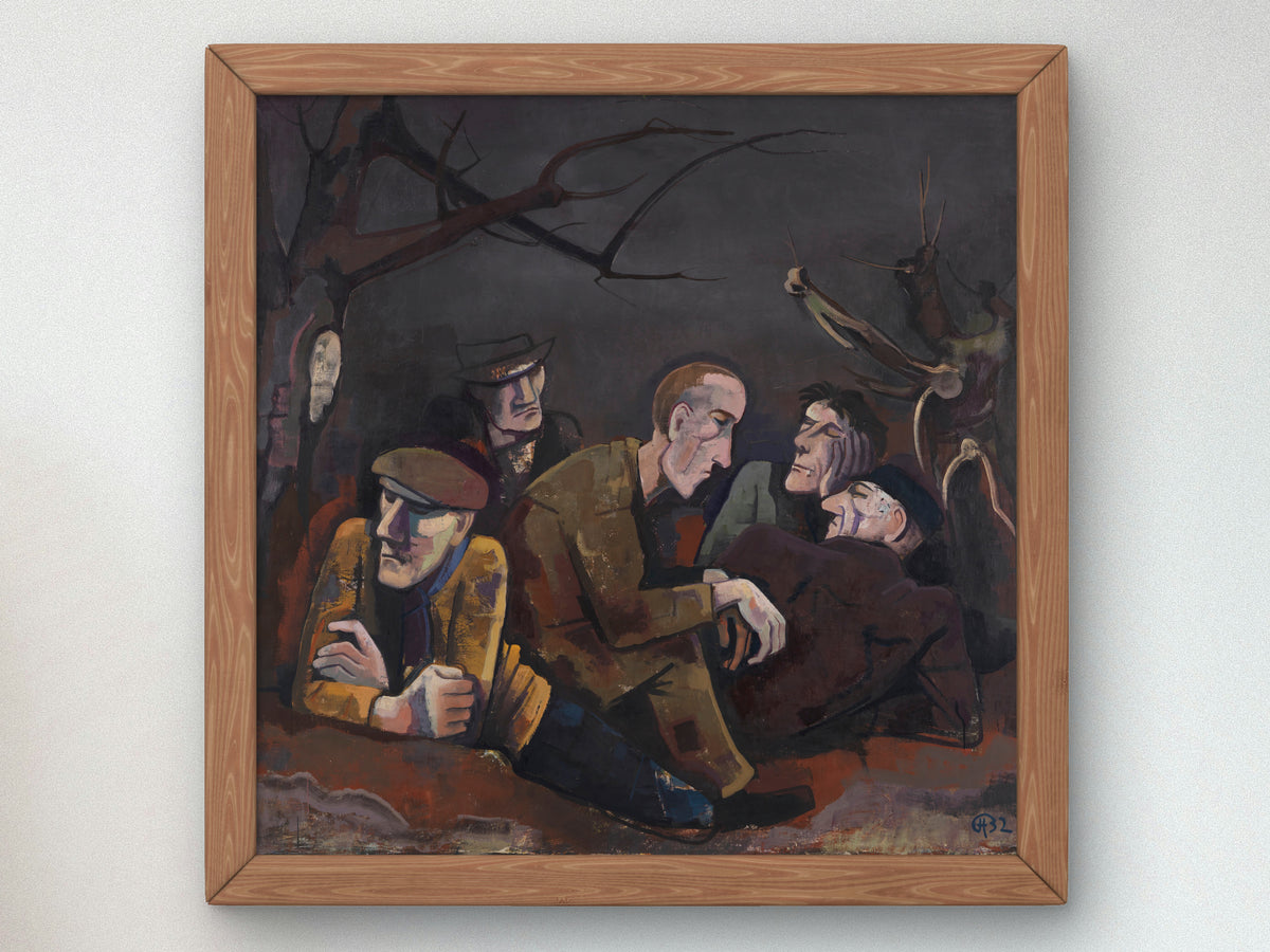 The Unemployed by Karl Hofer 1932, Wall Art Print, Fine Art Reproduction, Museum Quality Decor, Poster