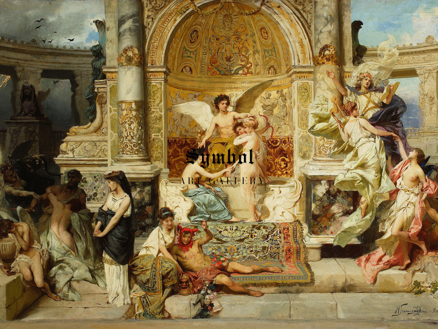 Curtain for the City Theatre in Kraków by Henryk Siemiradzki 1893, Wall Art Print, Fine Art Reproduction, Museum Quality Decor, Poster