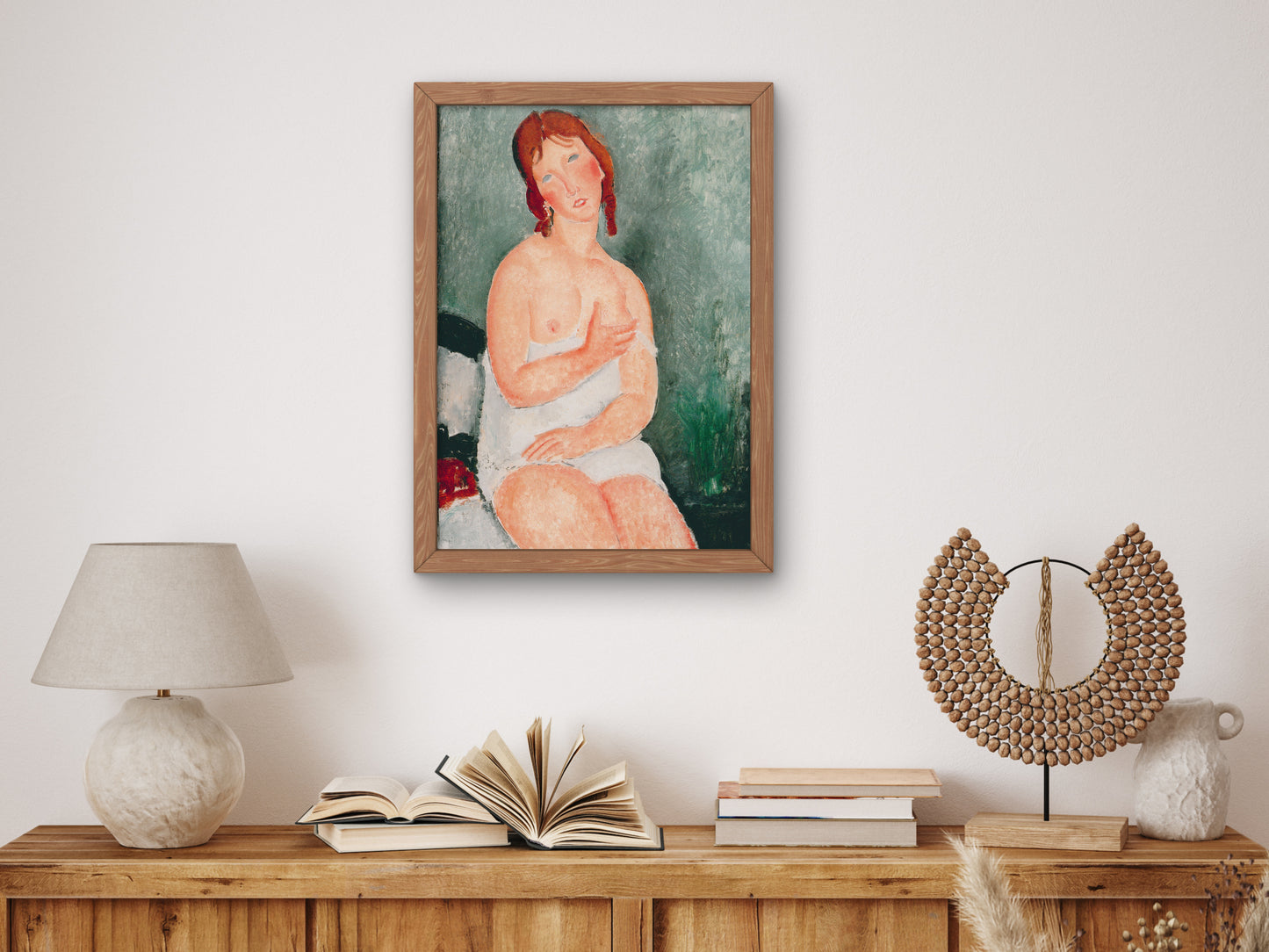 Young Woman in a Shirt by Amedeo Modigliani 1918, Wall Art Print, Fine Art Reproduction, Museum Quality Decor, Poster