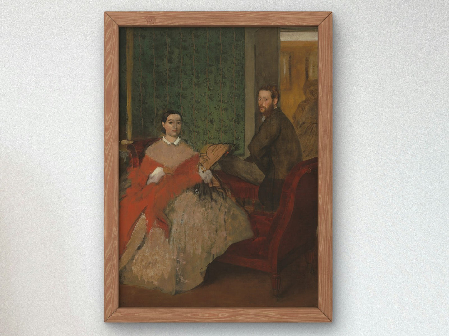 Edmondo and Thérèse Morbilli by Edgar Degas 1865, Wall Art Print, Fine Art Reproduction, Museum Quality Decor, Poster