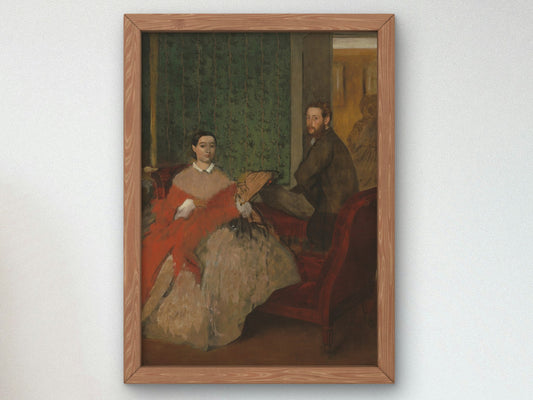 Edmondo and Thérèse Morbilli by Edgar Degas 1865, Wall Art Print, Fine Art Reproduction, Museum Quality Decor, Poster