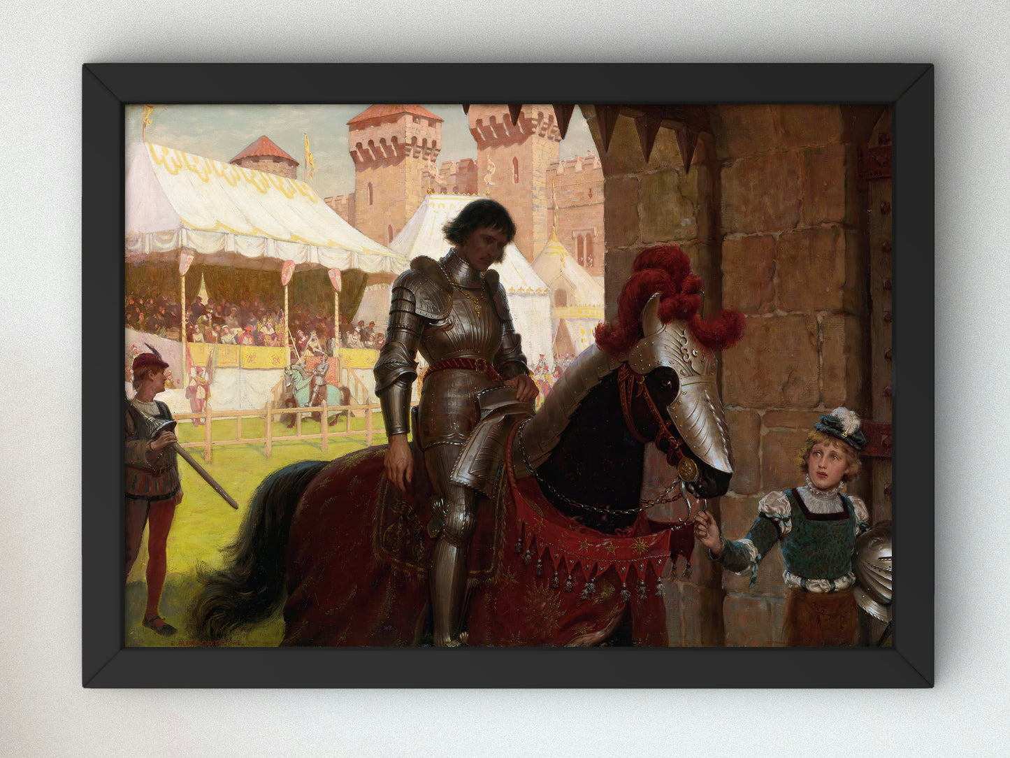 Vanquished by Edmund Blair Leighton 1884, Wall Art Print, Fine Art Reproduction, Museum Quality Decor, Poster
