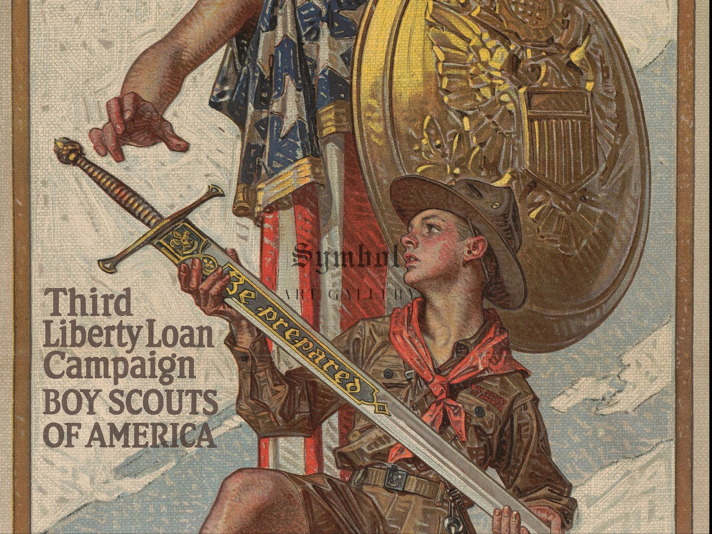 Weapons for Liberty by Joseph Christian Leyendecker 1918, Wall Art Print, Fine Art Reproduction, Museum Quality Decor, Poster