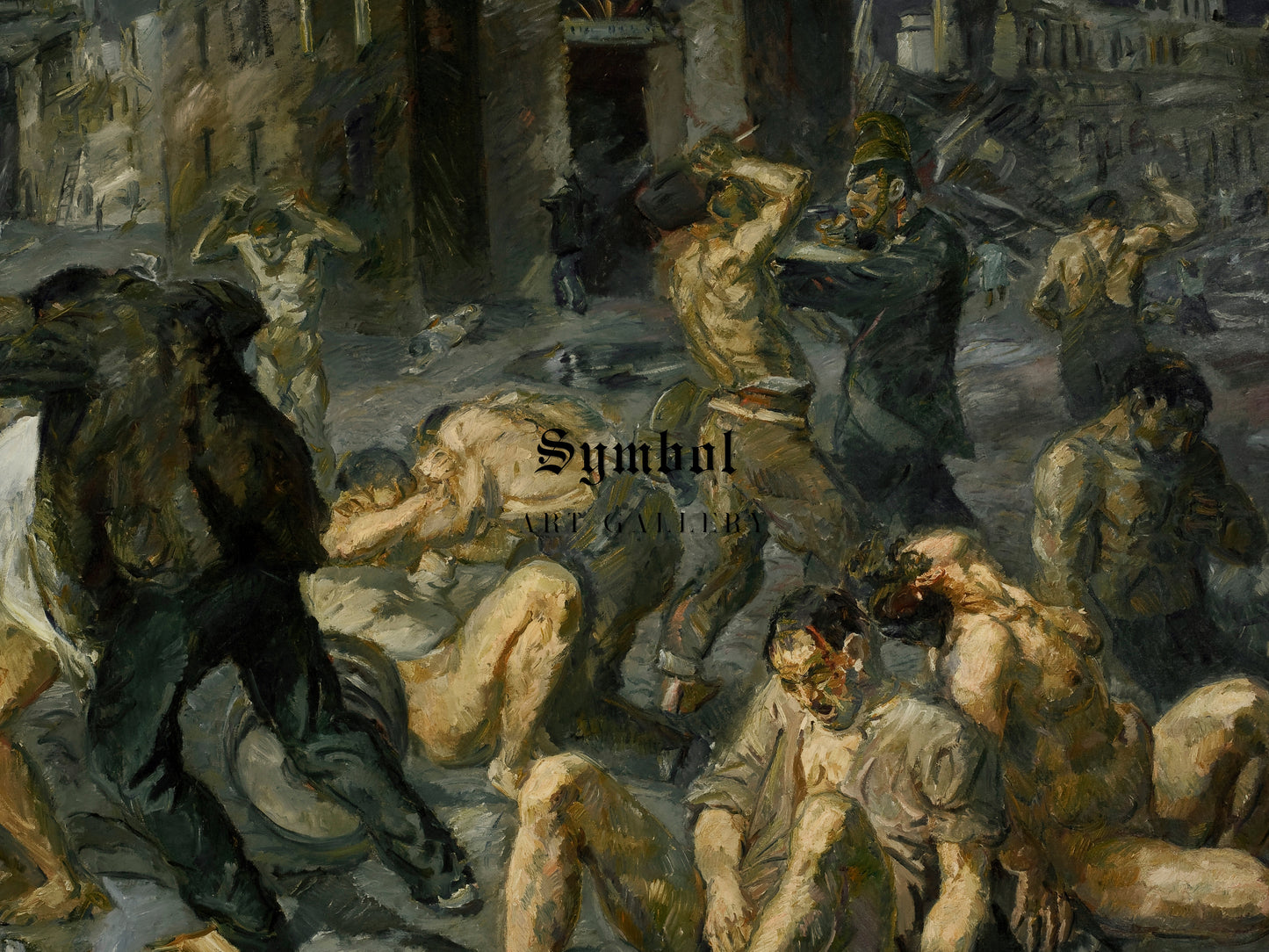 Scene from the Destruction of Messina by Max Beckmann 1909, Wall Art Print, Fine Art Reproduction, Museum Quality Decor, Poster