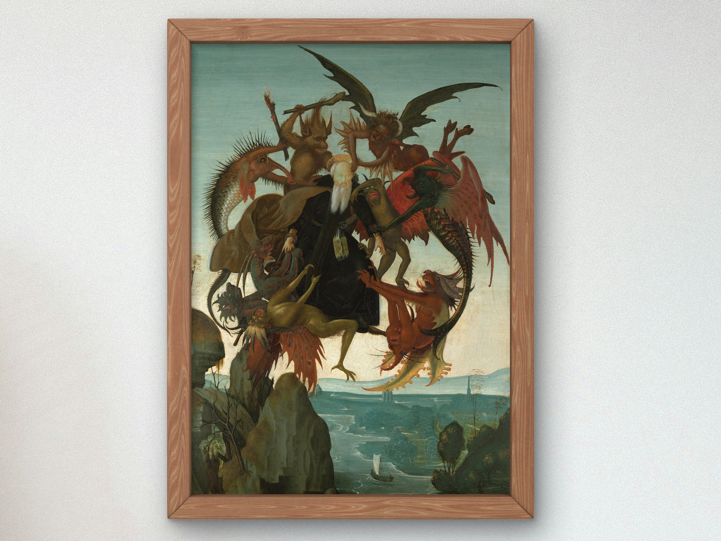 The Torment of Saint Anthony by Michelangelo 1487, Wall Art Print, Fine Art Reproduction, Museum Quality Decor, Poster