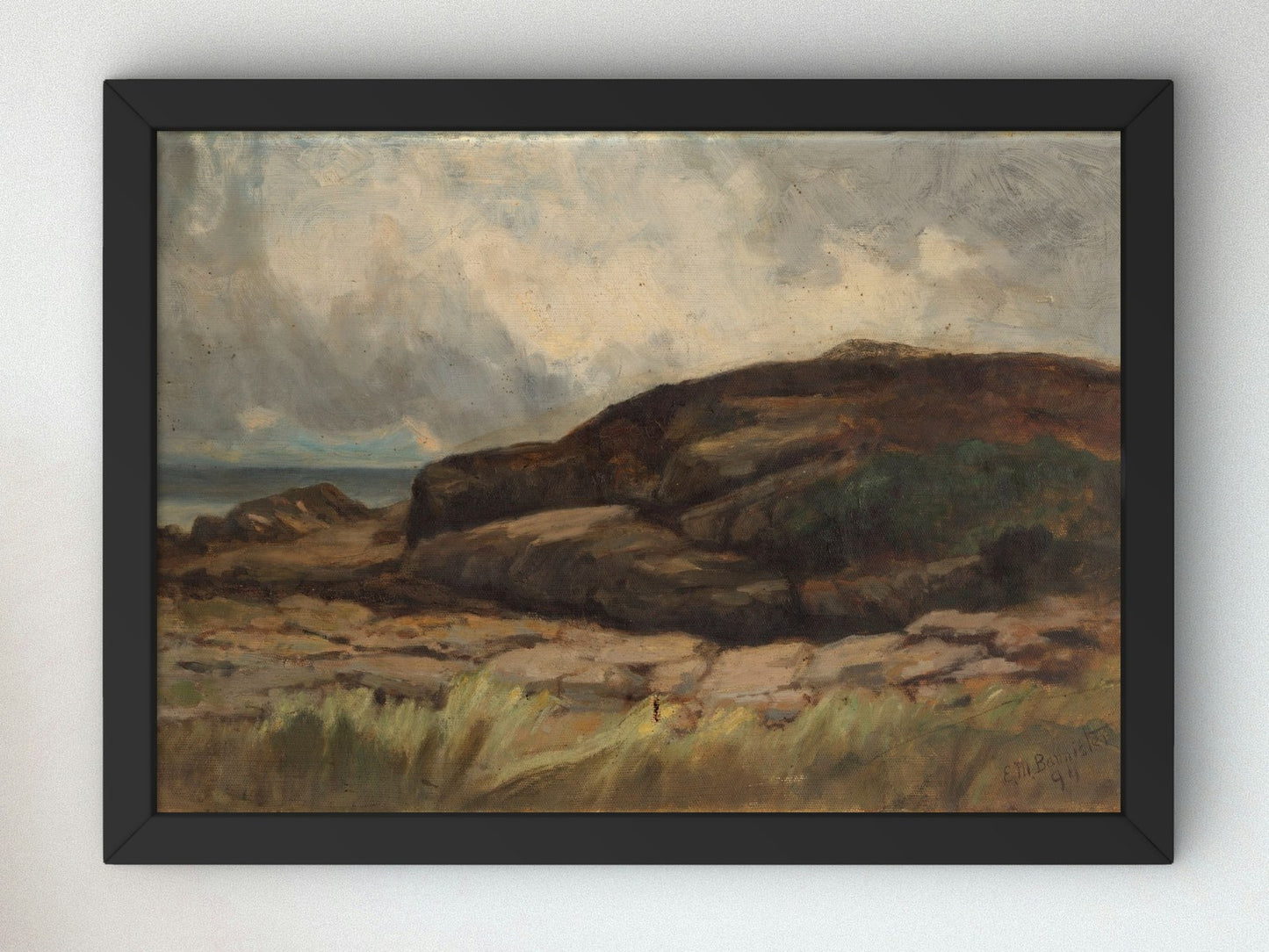 Landscape with Rocks by Edward Mitchell Bannister 1894, Wall Art Print, Fine Art Reproduction, Museum Quality Decor, Poster