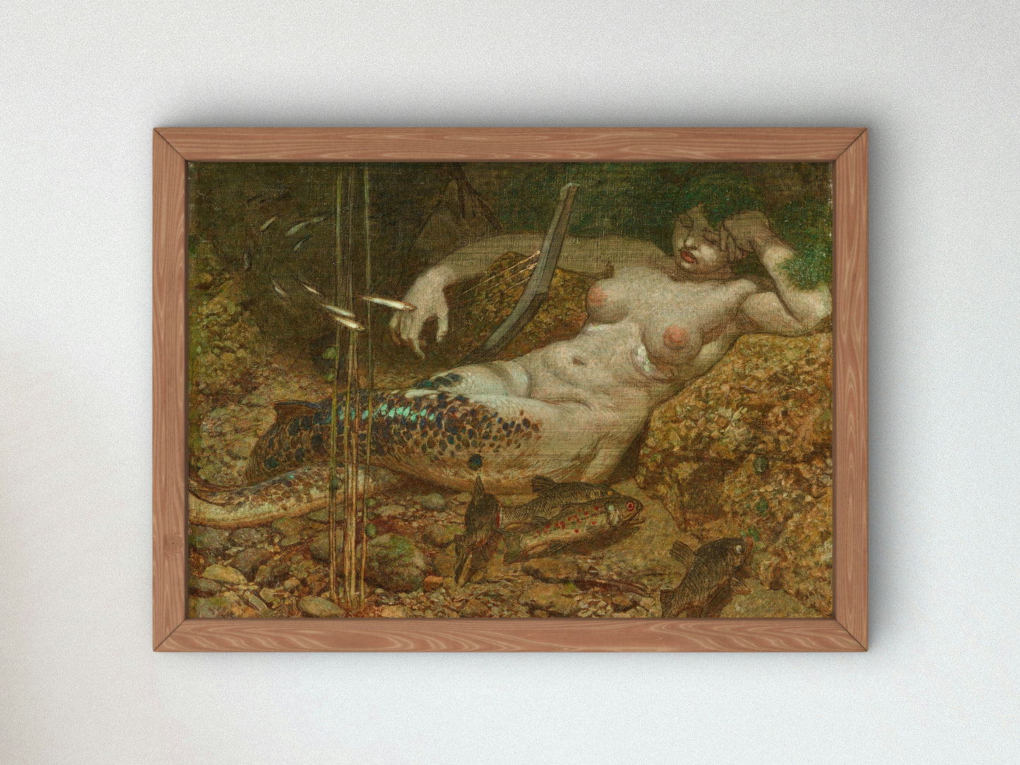 Sleeping Mermaid by Alexander Rothaug, Wall Art Print, Fine Art Reproduction, Museum Quality Decor, Poster