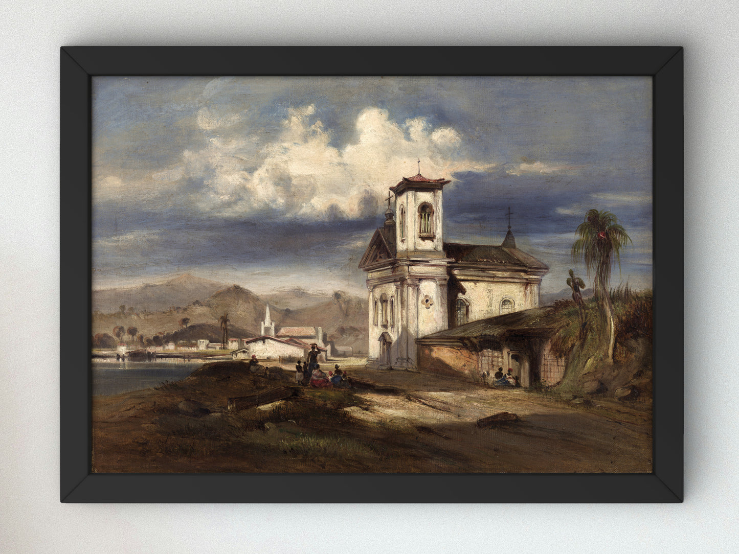 Santa Luzia Church by Eduard Hildebrandt, Wall Art Print, Fine Art Reproduction, Museum Quality Decor, Poster