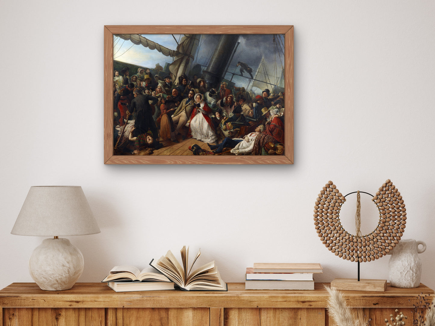 Seasickness at the Ball, on Board an English Corvette by François Auguste Biard 1843, Wall Art Print, Fine Art Reproduction, Museum Quality