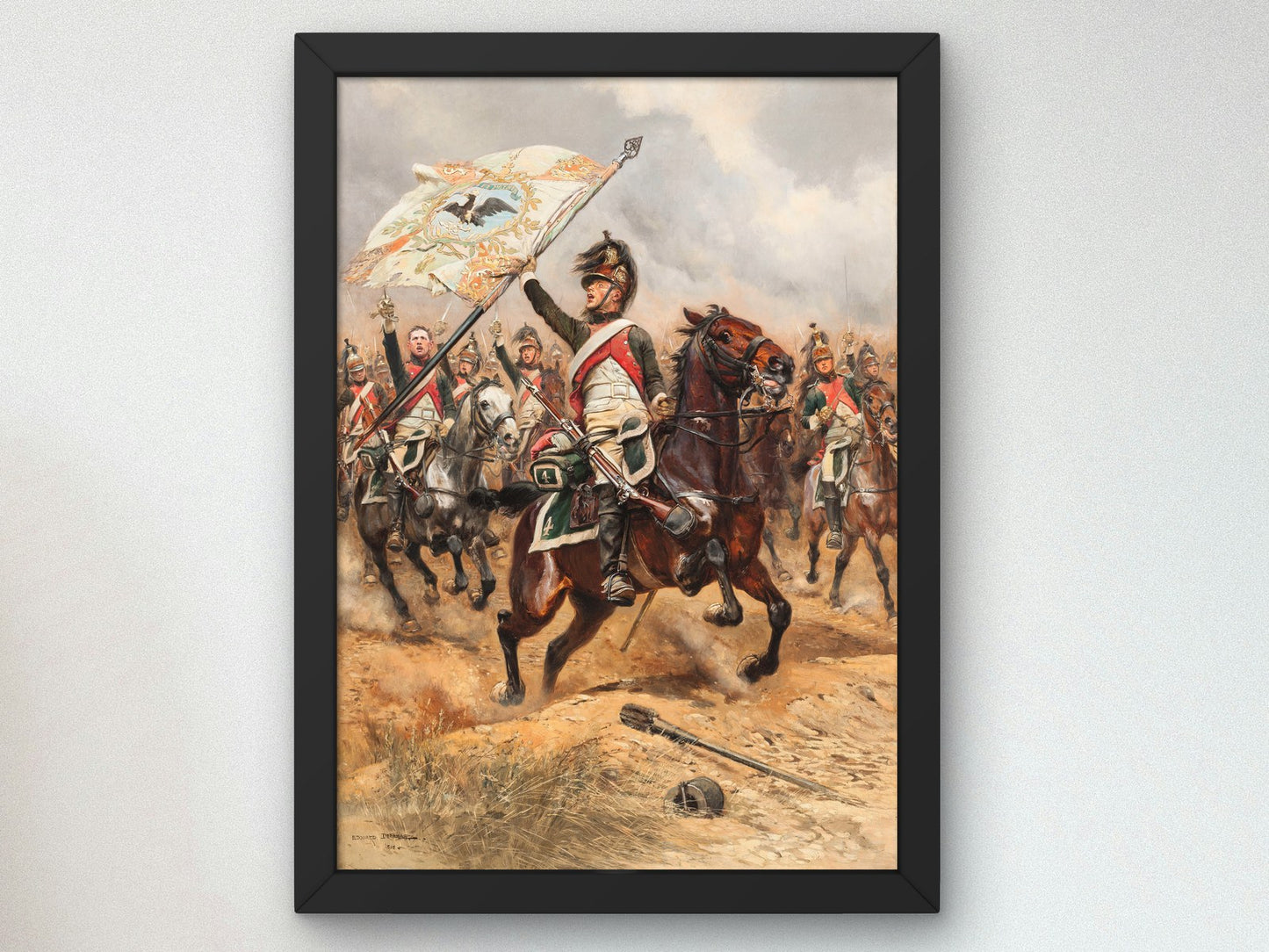Le Trophée, le 4è Dragons Retour d'une Charge by Édouard Detaille 1898, Wall Art Print, Fine Art Reproduction, Museum Quality Decor, Poster