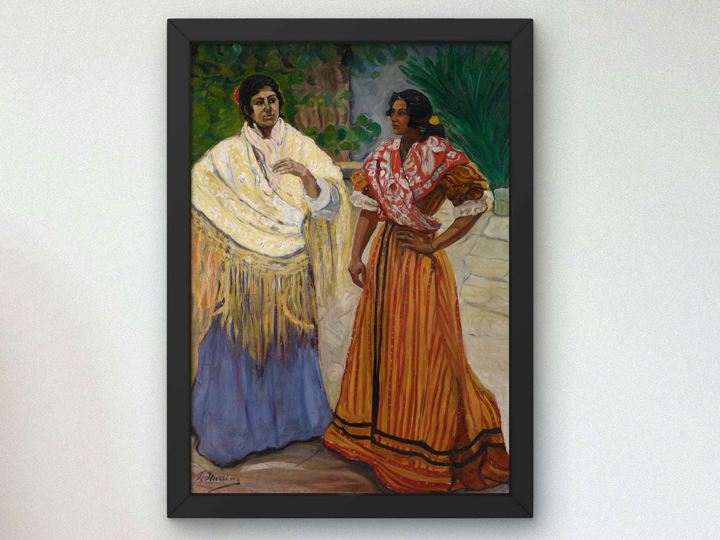 Two Gypsies by Francisco Iturrino, Wall Art Print, Fine Art Reproduction, Museum Quality Decor, Poster