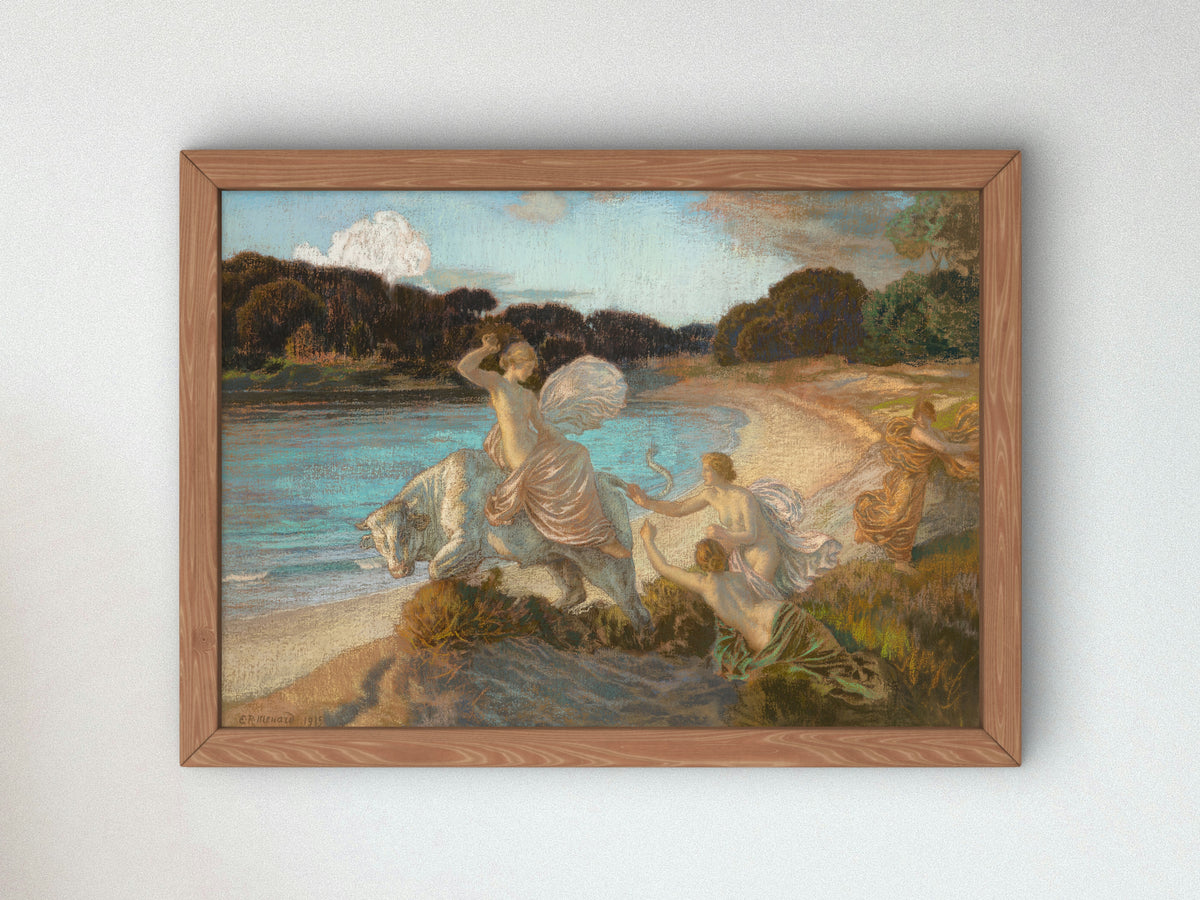 The Abduction of Europa by Émile René Ménard 1915, Wall Art Print, Fine Art Reproduction, Museum Quality Decor, Poster
