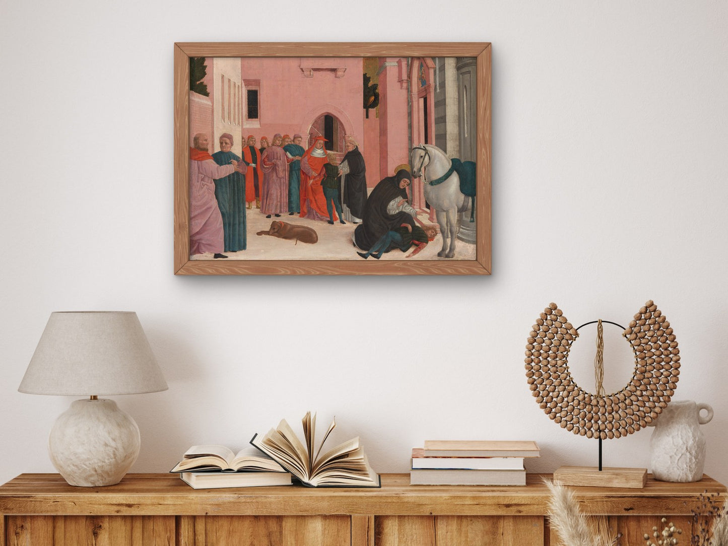 Saint Dominic Resuscitating Napoleone Orsini by Bartolomeo Degli Erri 1467, Wall Art Print, Fine Art Reproduction, Museum Quality Decor
