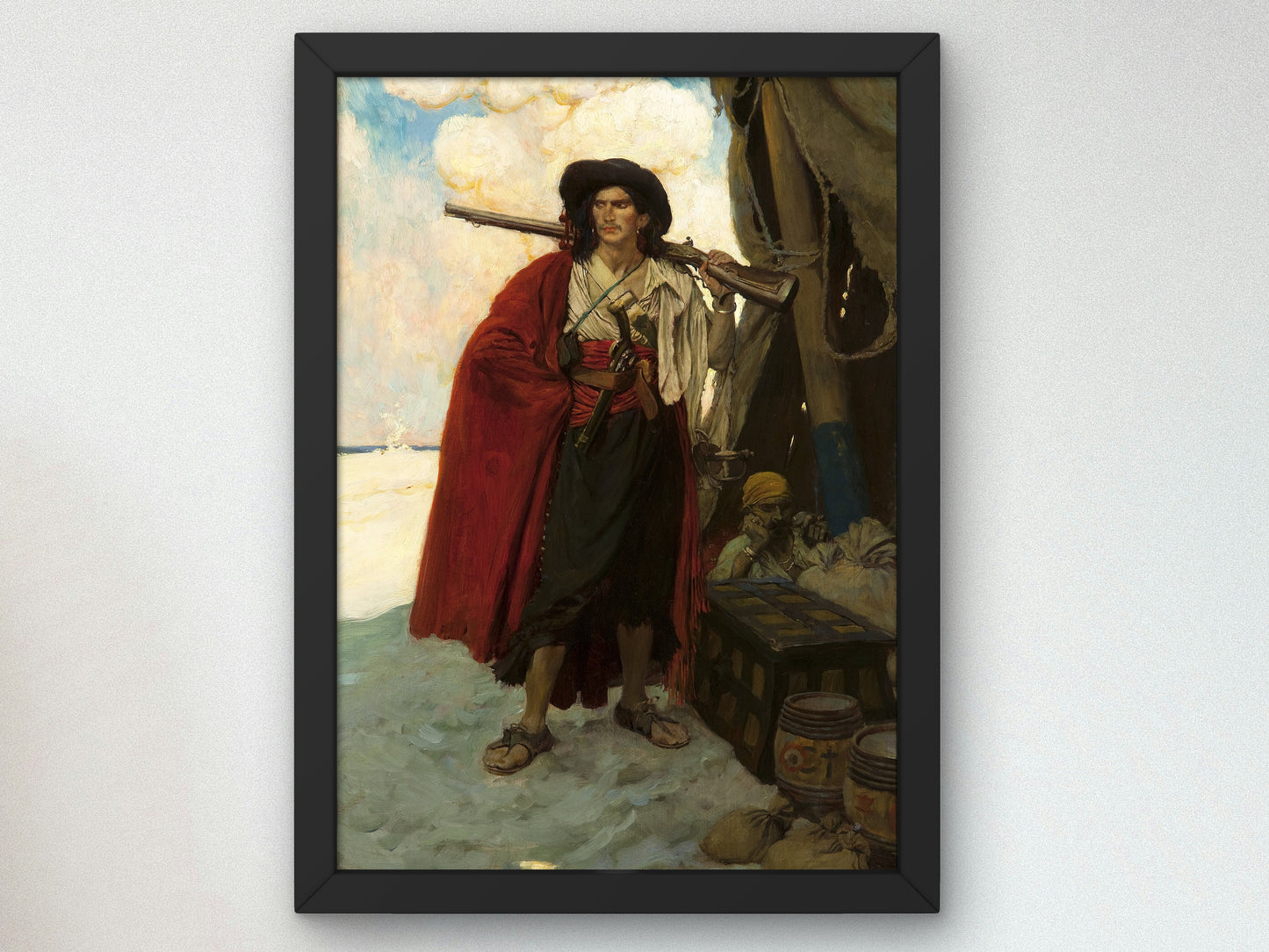 The Buccaneer Was a Picturesque Fellow by Howard Pyle 1905, Wall Art Print, Fine Art Reproduction, Museum Quality Decor, Poster