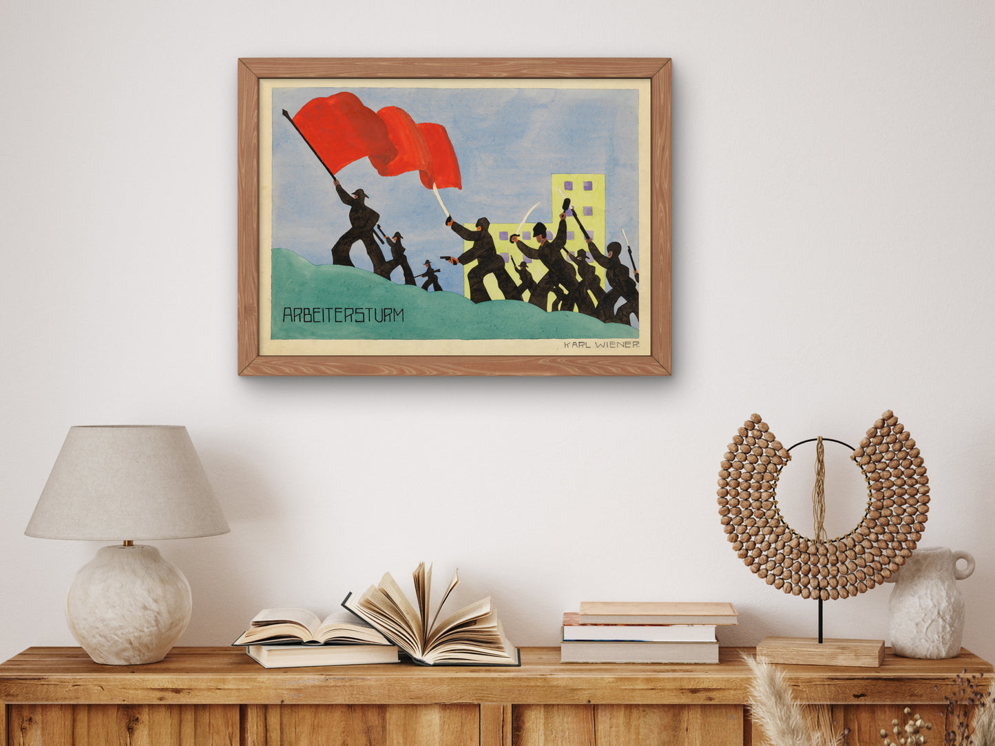 Arbeitersturm by Karl Wiener 1923, Wall Art Print, Fine Art Reproduction, Museum Quality Decor, Poster
