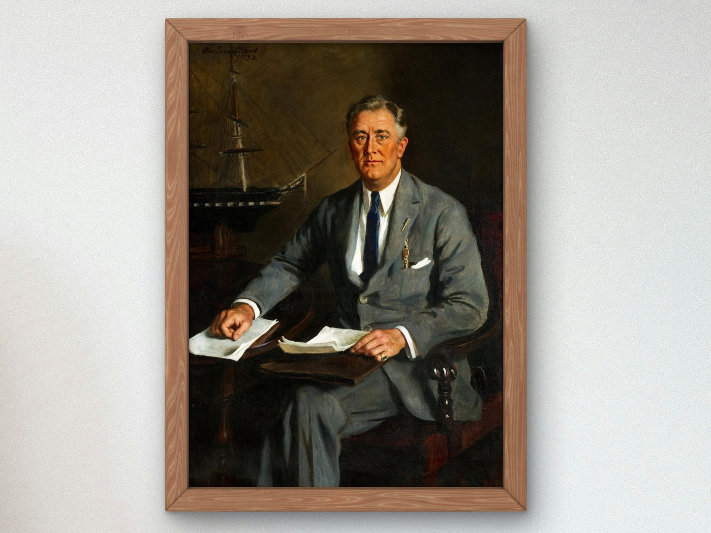 Franklin D. Roosevelt by Ellen Emmet Rand 1932, Wall Art Print, Fine Art Reproduction, Museum Quality Decor, Poster