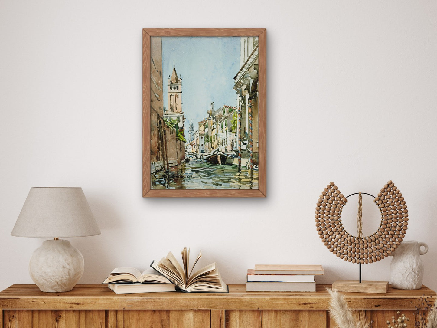 Rio di San Barnaba Venice by Edward Darley Boit 1911, Wall Art Print, Fine Art Reproduction, Museum Quality Decor, Poster