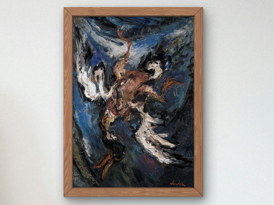 Duck on a Blue Background by Chaïm Soutine 1925, Wall Art Print, Fine Art Reproduction, Museum Quality Decor, Poster