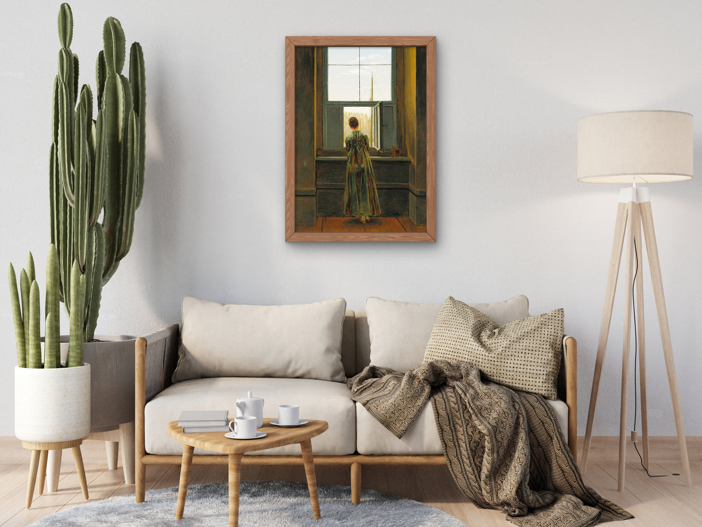Woman at a Window by Caspar David Friedrich 1822, Wall Art Print, Fine Art Reproduction, Museum Quality Decor, Poster