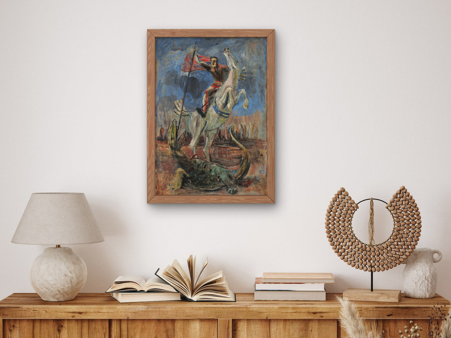 Saint George by Ernesto de Fiori 1942, Wall Art Print, Fine Art Reproduction, Museum Quality Decor, Poster
