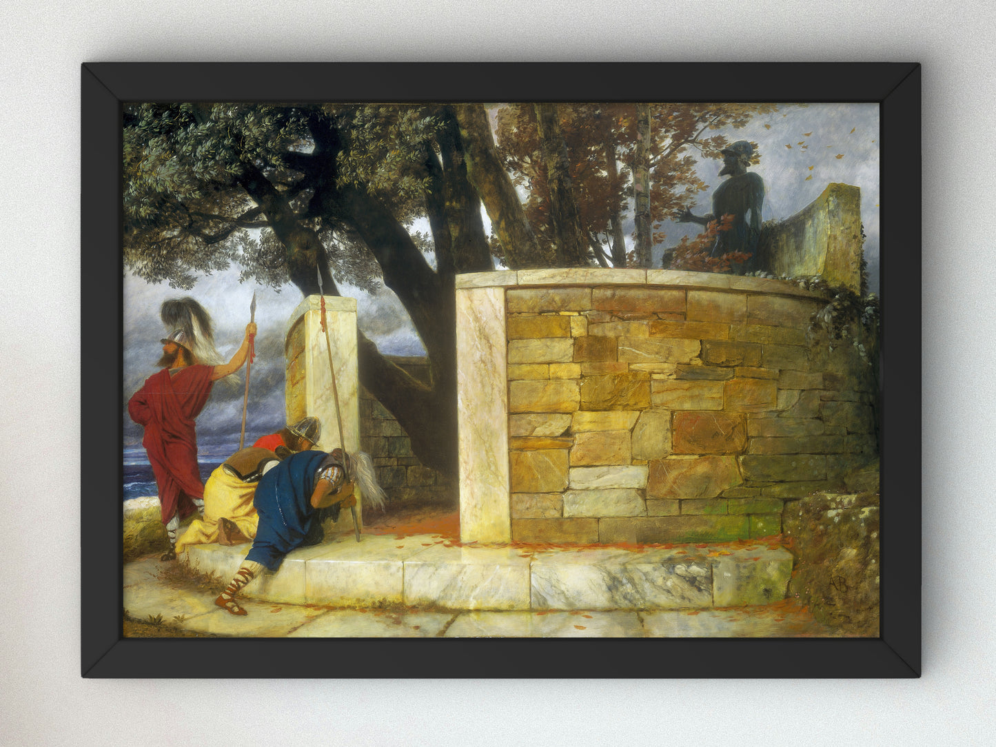 The Sanctuary of Hercules by Arnold Böcklin 1884, Wall Art Print, Fine Art Reproduction, Museum Quality Decor, Poster