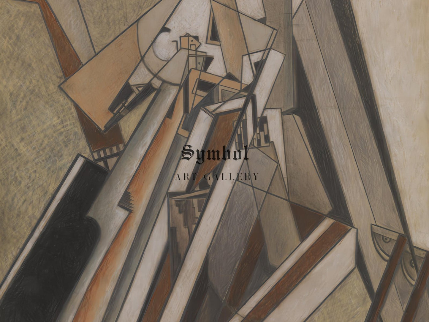 Abstract Composition by Lawrence Atkinson, 1914, Cubism and Abstract Art, fine art print