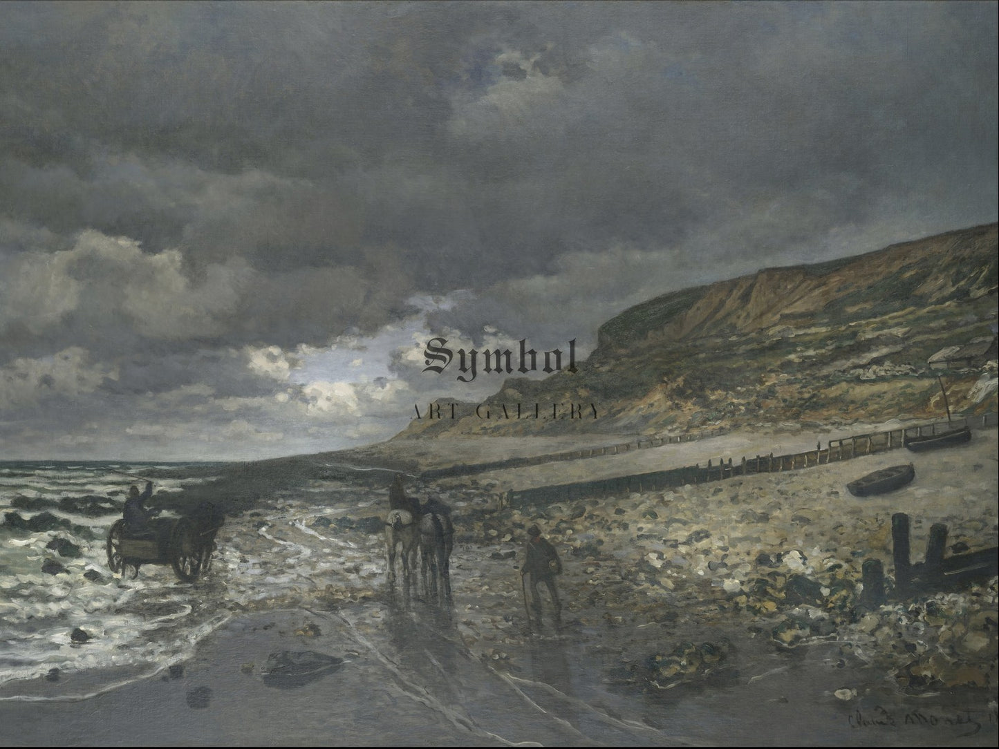 La Pointe de la Hève à Marée Basse by Claude Monet 1865, Wall Art Print, Fine Art Reproduction, Museum Quality Decor, Poster