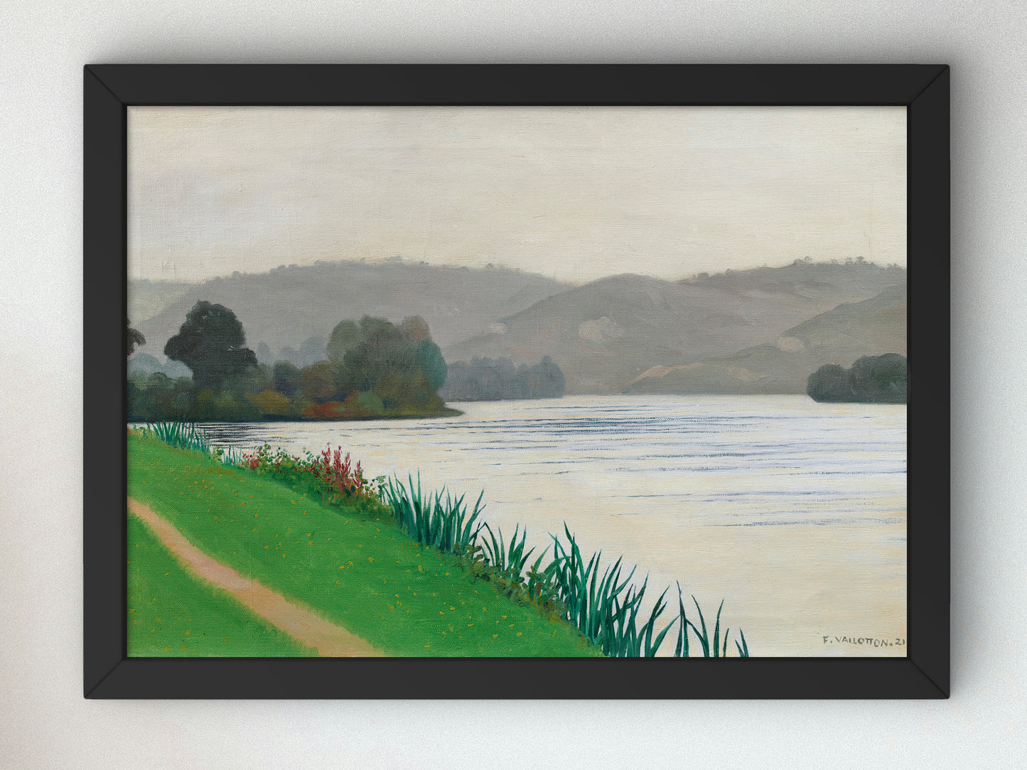 Seine at Tournedos by Félix Vallotton 1922, Wall Art Print, Fine Art Reproduction, Museum Quality Decor, Poster