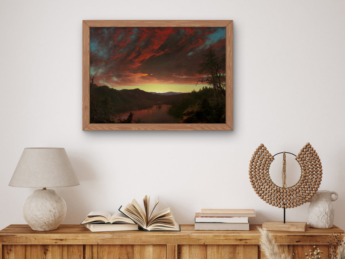 Twilight in the Wilderness by Frederic Edwin Church 1860, Wall Art Print, Fine Art Reproduction, Museum Quality Decor, Poster