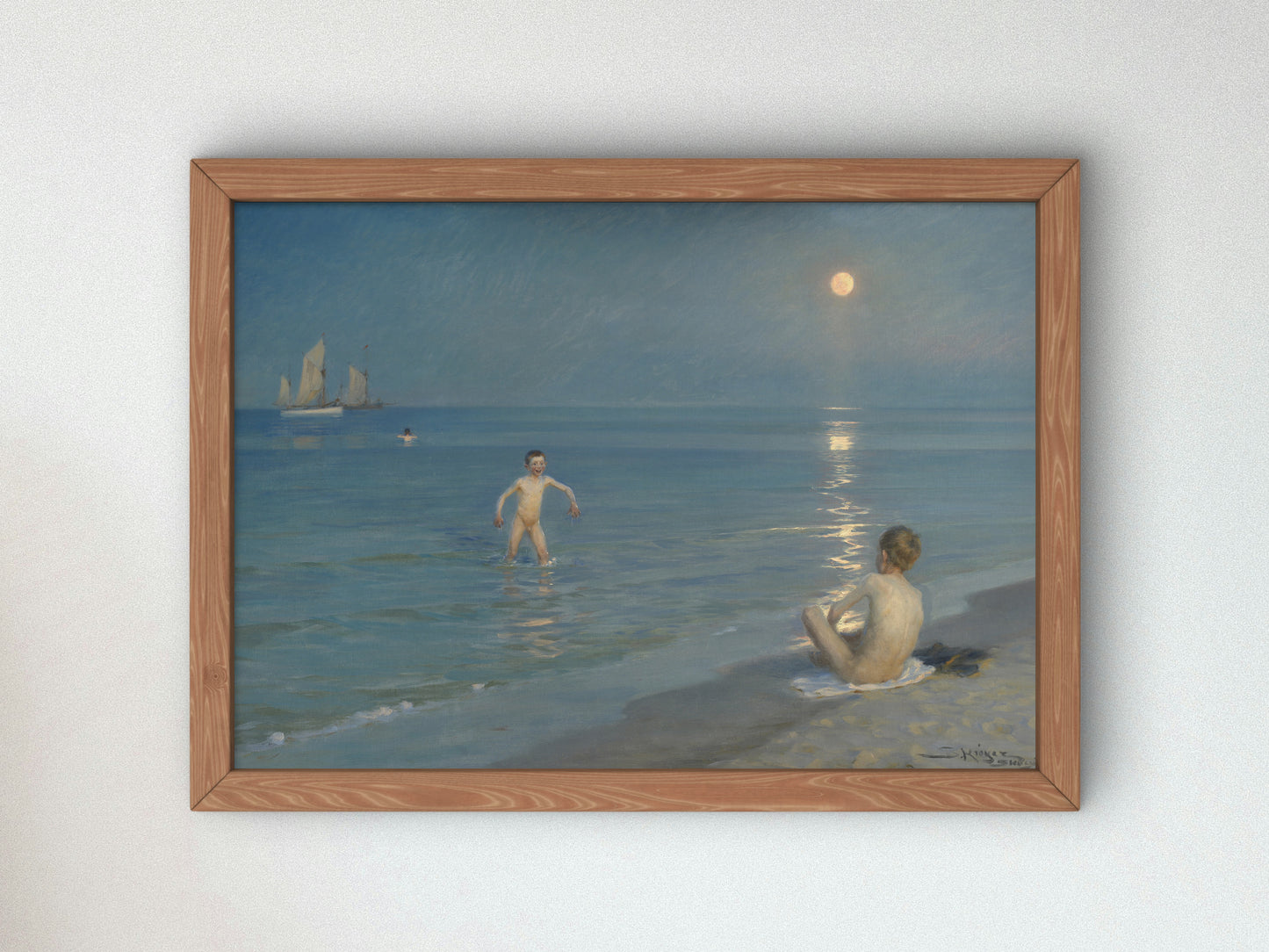 Boys Bathing at Skagen by Peder Severin Krøyer 1899, Wall Art Print, Fine Art Reproduction, Museum Quality Decor, Poster
