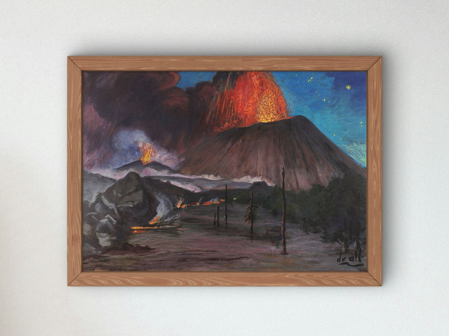 Climatic Eruption by Dr. Atl 1960, Wall Art Print, Fine Art Reproduction, Museum Quality Decor, Poster