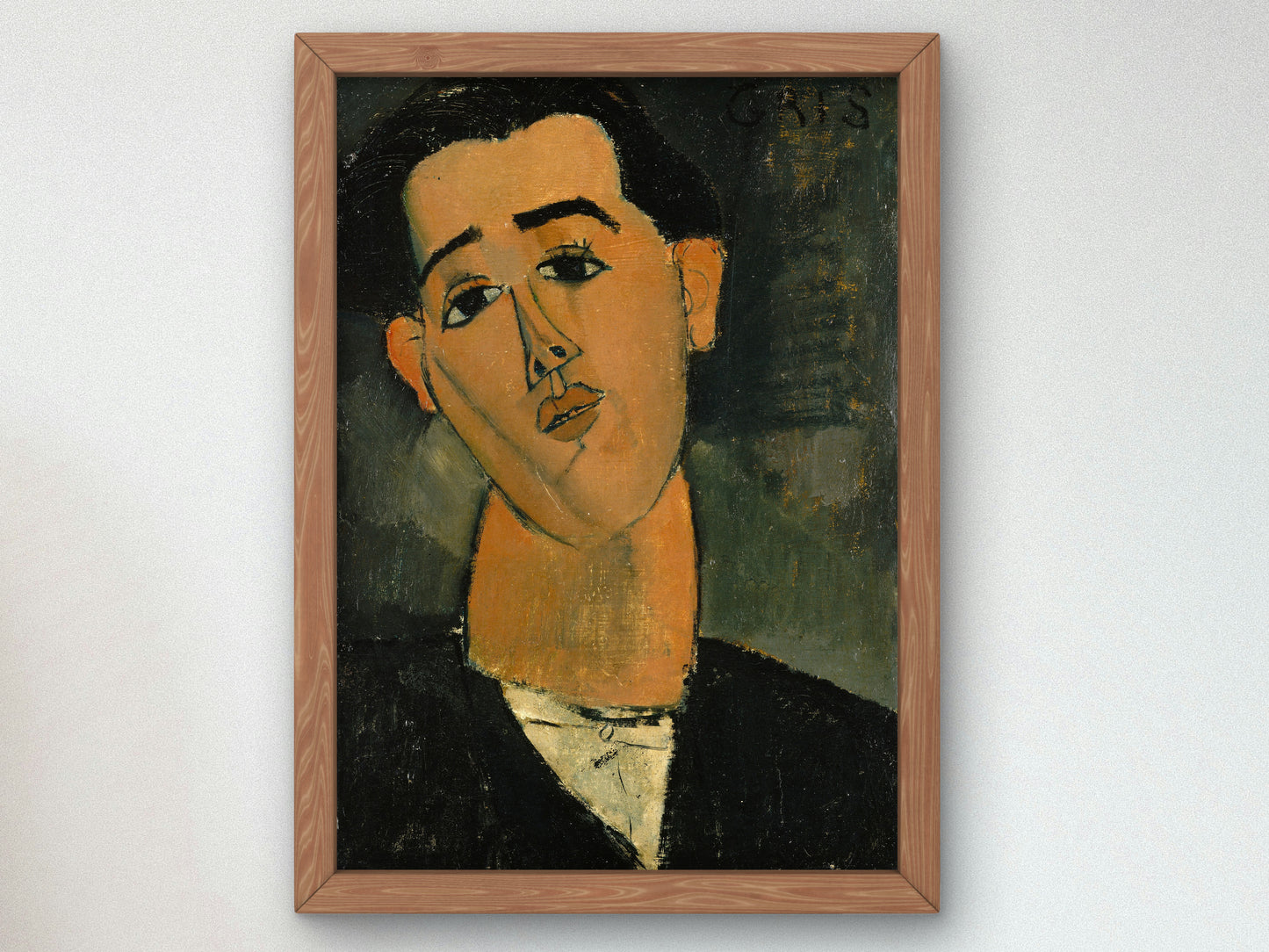 Portrait of Juan Gris by Amedeo Modigliani 1915, Wall Art Print, Fine Art Reproduction, Museum Quality Decor, Poster