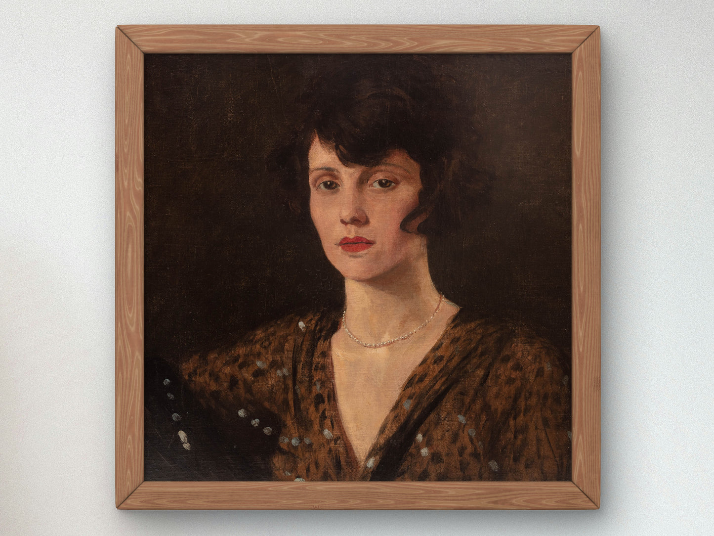 Portrait of a Woman by Feliks Michał Wygrzywalski 1927, Wall Art Print, Fine Art Reproduction, Museum Quality Decor, Poster