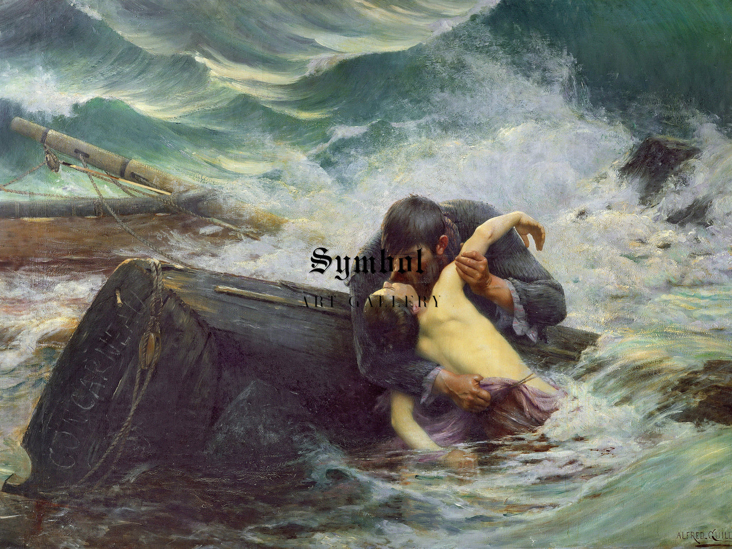 Adieu by Alfred Guillou 1892, Wall Art Print, Fine Art Reproduction, Museum Quality Decor, Poster