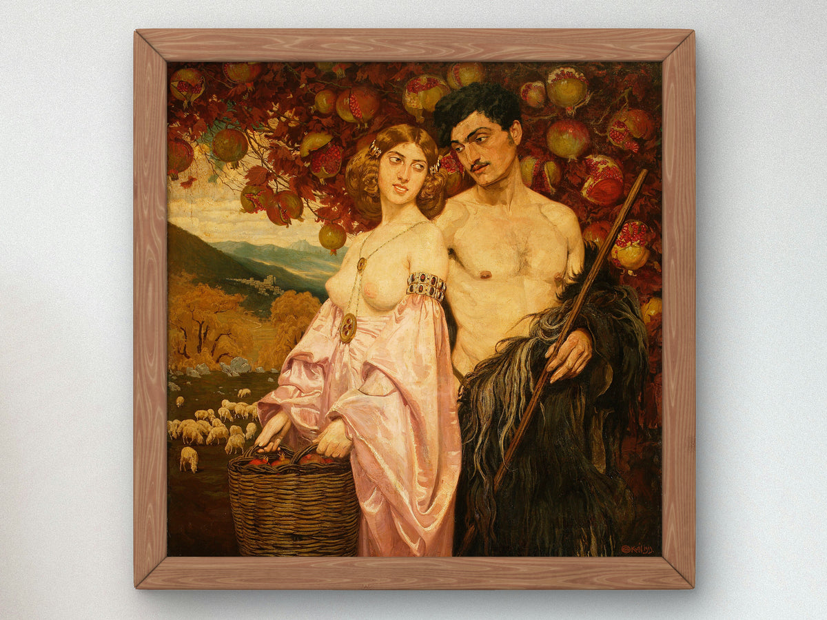 Self Portrait with Sicilian by Edward Okuń 1901, Wall Art Print, Fine Art Reproduction, Museum Quality Decor, Poster