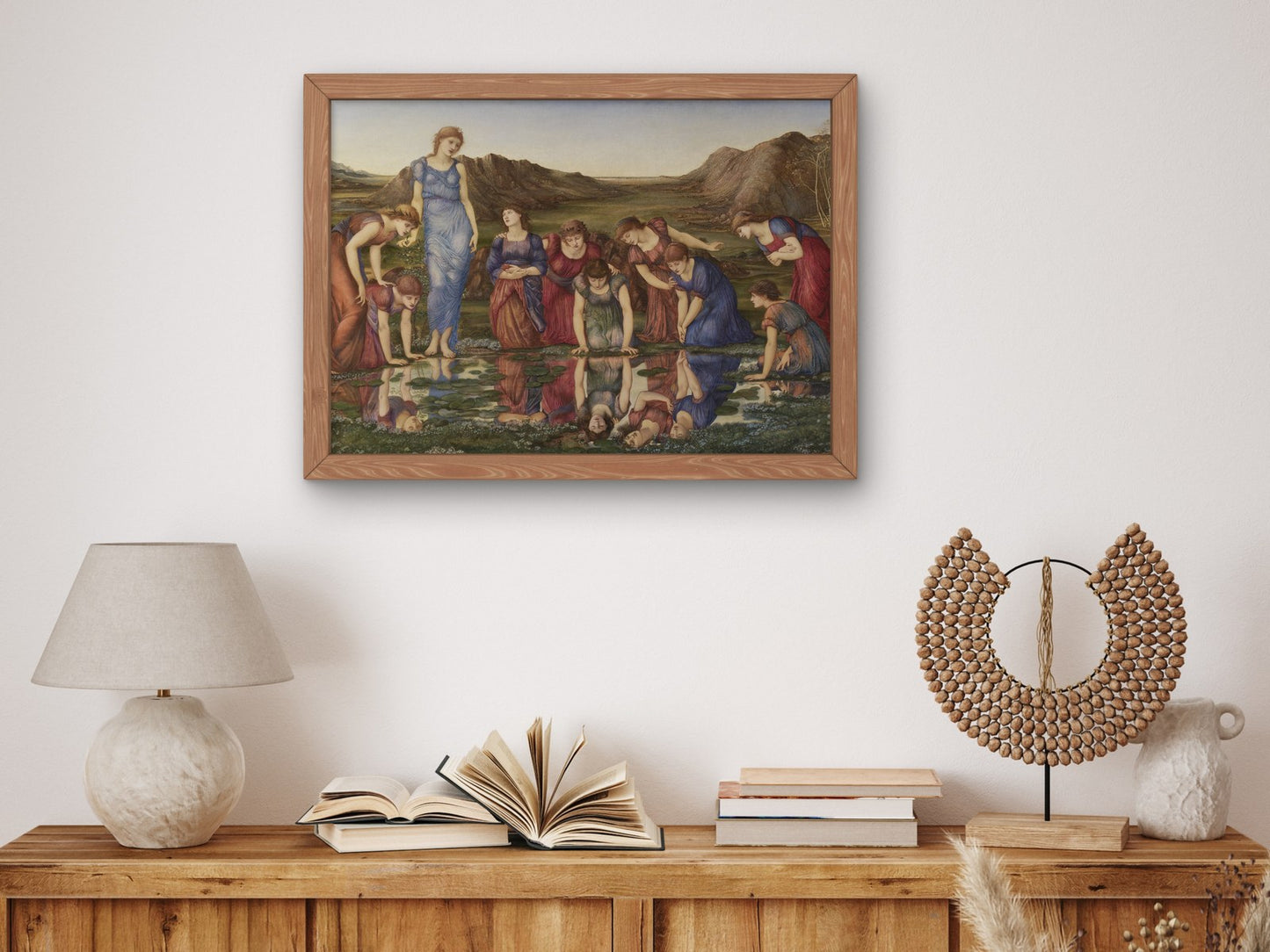 The Mirror of Venus by Edward Burne Jones 1877, Wall Art Print, Fine Art Reproduction, Museum Quality Decor, Poster