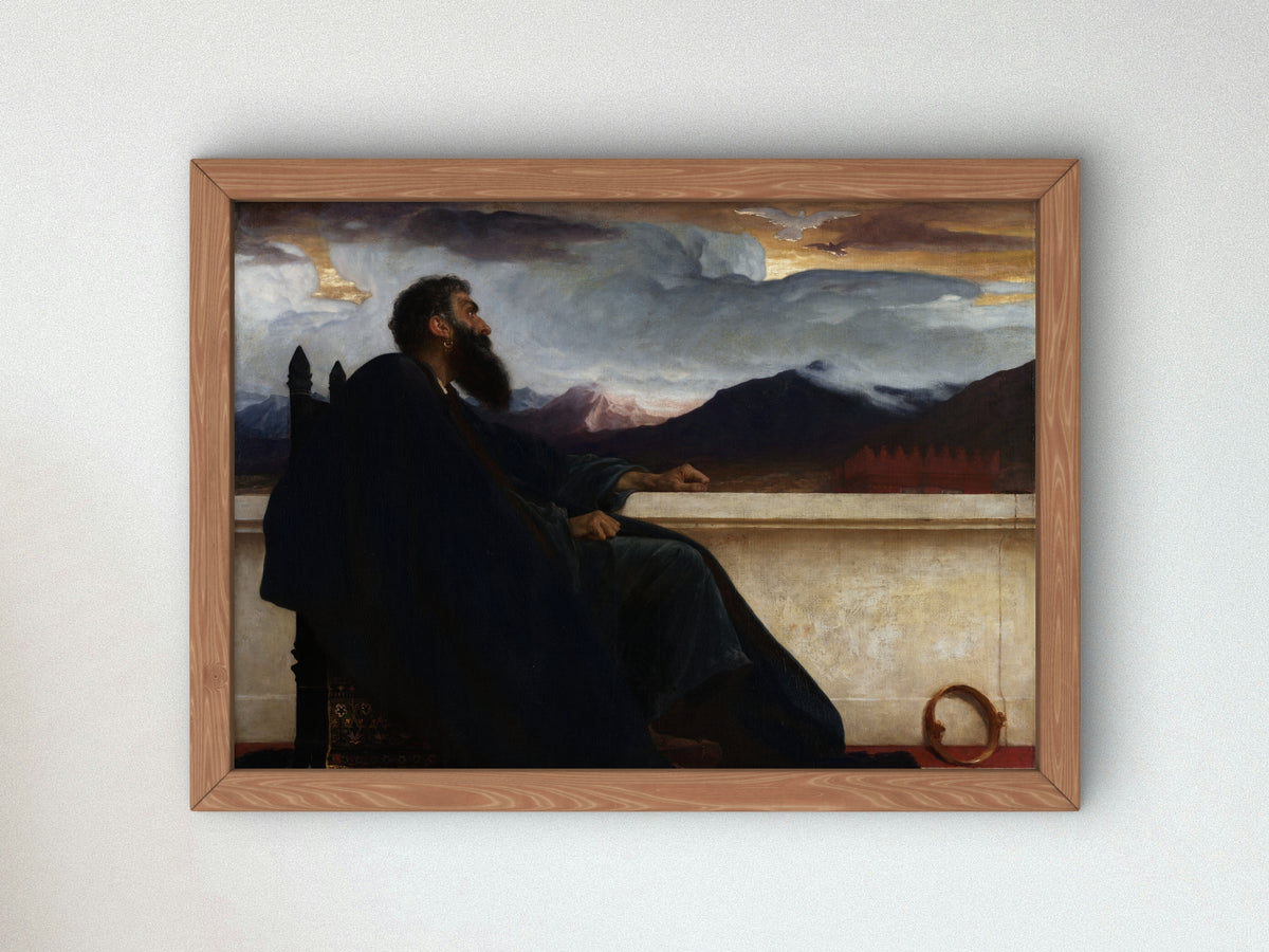 Oh That I Had Wings Like a Dove by Frederic Leighton 1865, Wall Art Print, Fine Art Reproduction, Museum Quality Decor, Poster