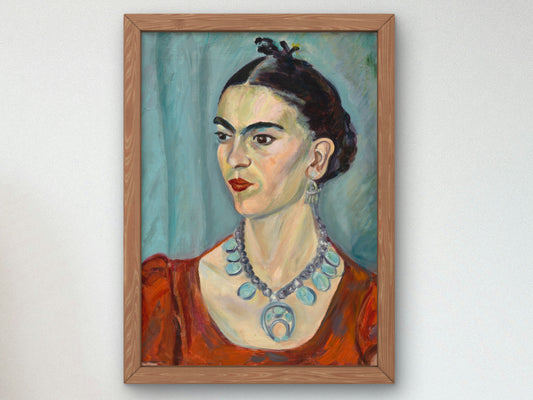 Portrait of Frida Kahlo by , Wall Art Print, Fine Art Reproduction, Museum Quality Decor, Poster