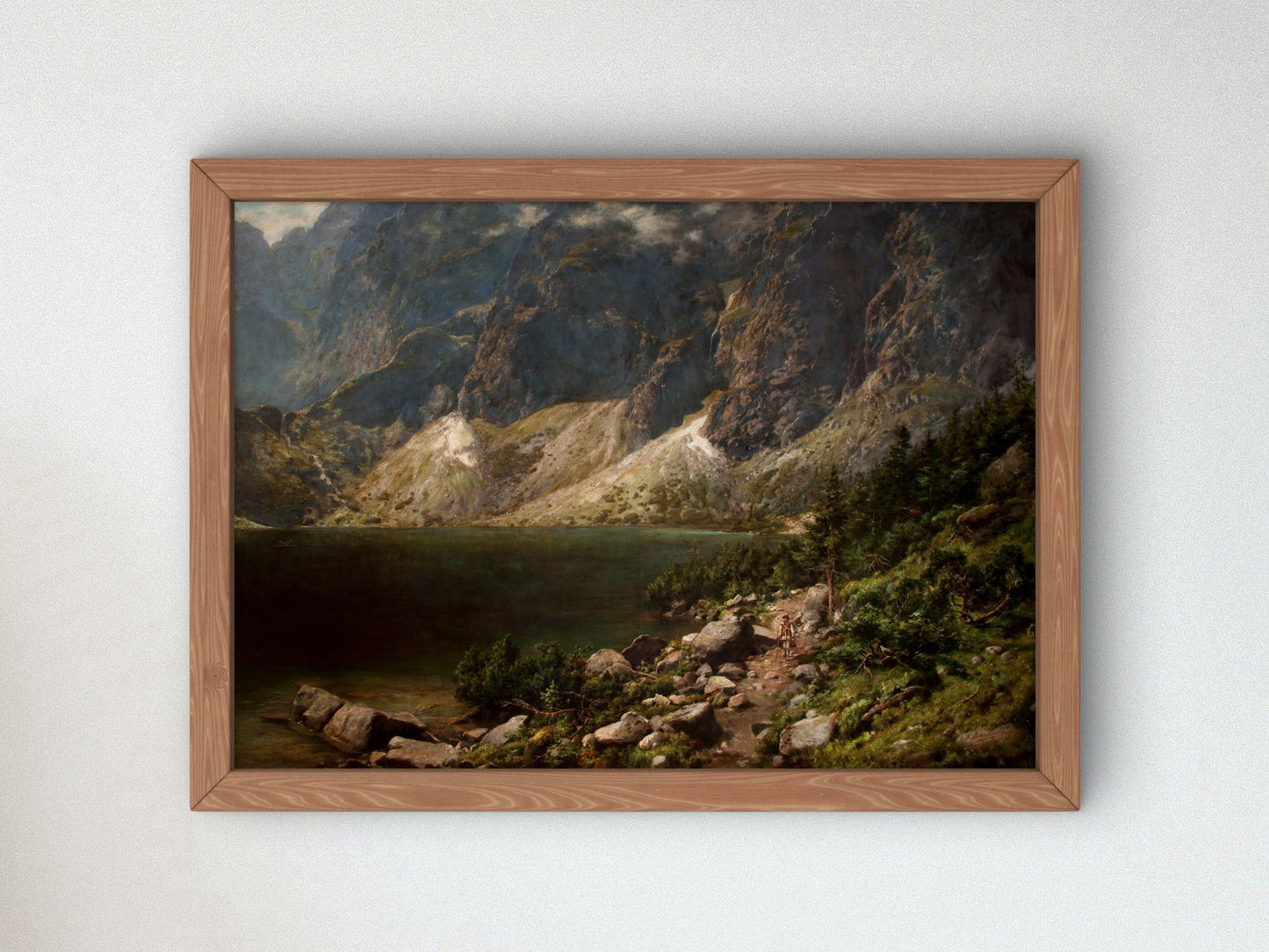 Morskie Oko in the Tatra Mountains by Aleksander Mroczkowski 1891, Wall Art Print, Fine Art Reproduction, Museum Quality Decor, Poster