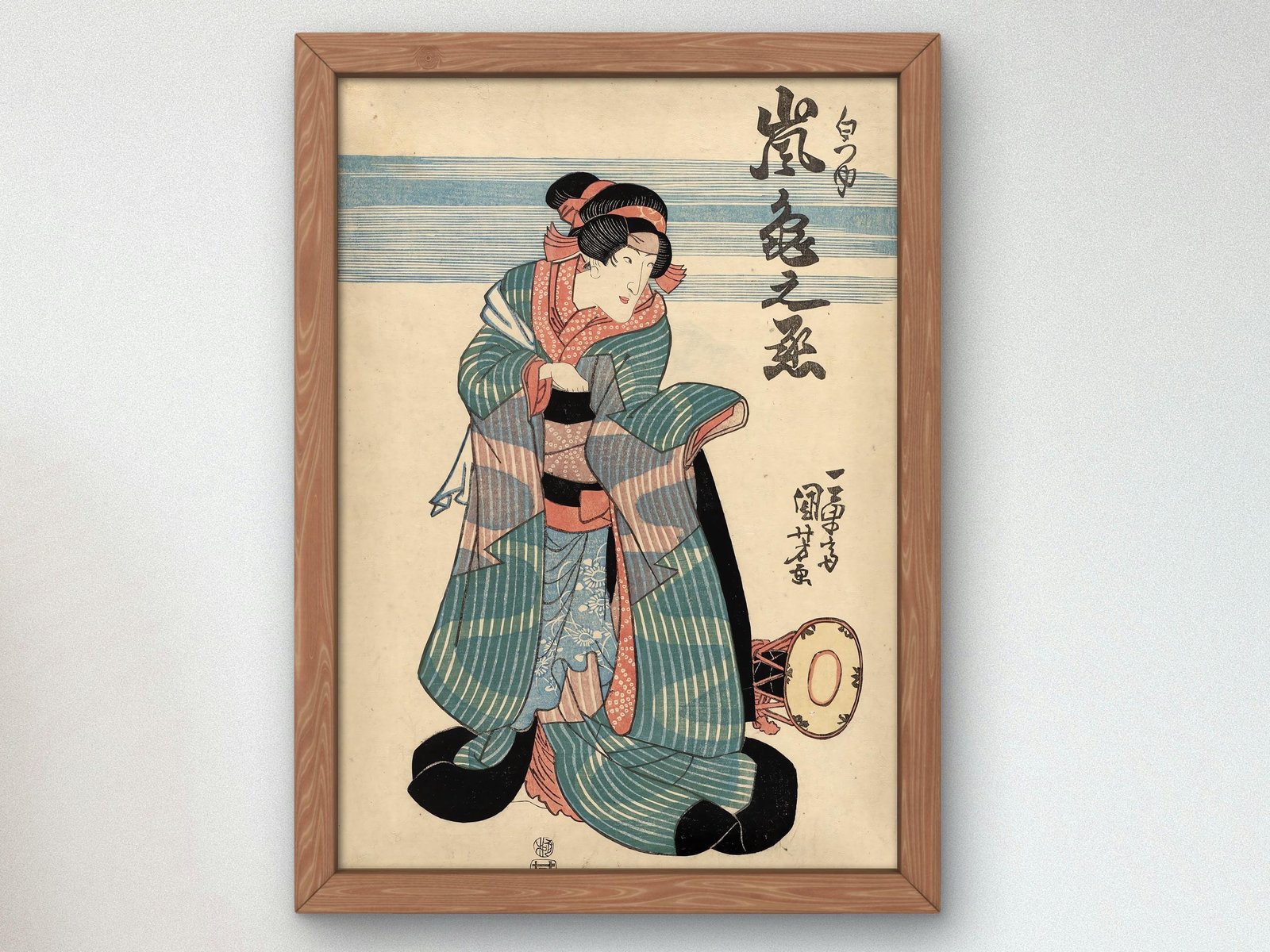 Actor Arashi Kamenojo II as Shiratsuyu by Utagawa Kuniyoshi, 1840, Japanese Woodblock Prints, fine art print