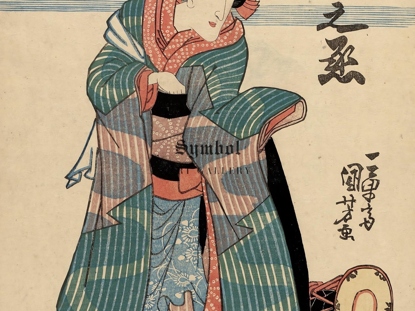 Actor Arashi Kamenojo II as Shiratsuyu by Utagawa Kuniyoshi, 1840, Japanese Woodblock Prints, fine art print