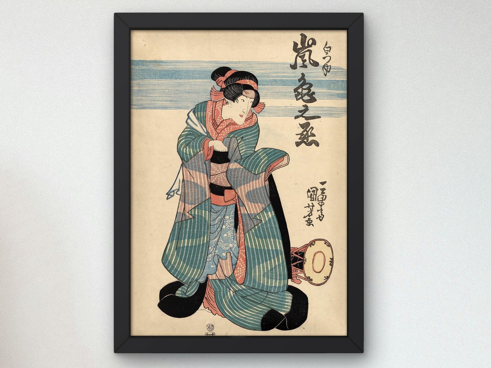 Actor Arashi Kamenojo II as Shiratsuyu by Utagawa Kuniyoshi, 1840, Japanese Woodblock Prints, fine art print