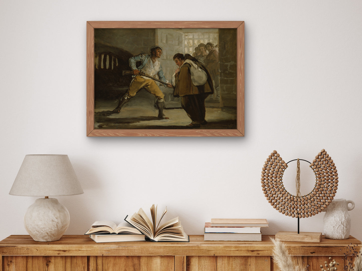 El Maragato Threatens Friar Pedro de Zaldivia with His Gun by Francisco de Goya 1806, Wall Art Print, Fine Art Reproduction, Museum Quality