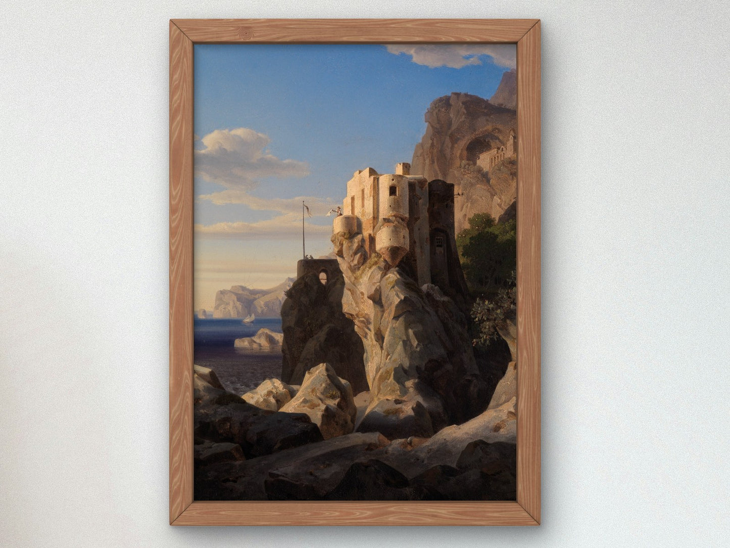 San Francesco near Amalfi by Ernst Fries 1828, Wall Art Print, Fine Art Reproduction, Museum Quality Decor, Poster