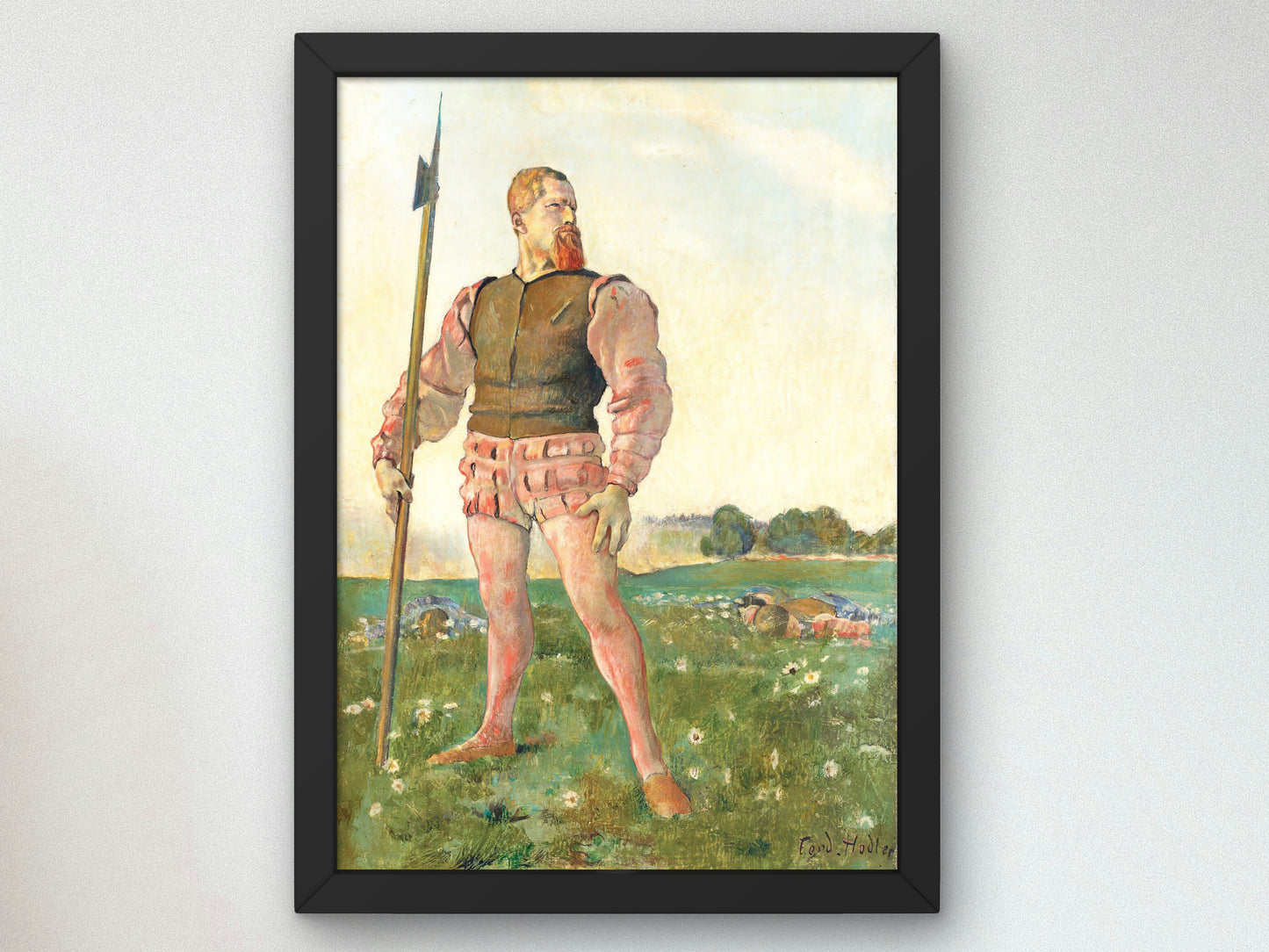 The Angry Warrior by Ferdinand Hodler 1910, Wall Art Print, Fine Art Reproduction, Museum Quality Decor, Poster
