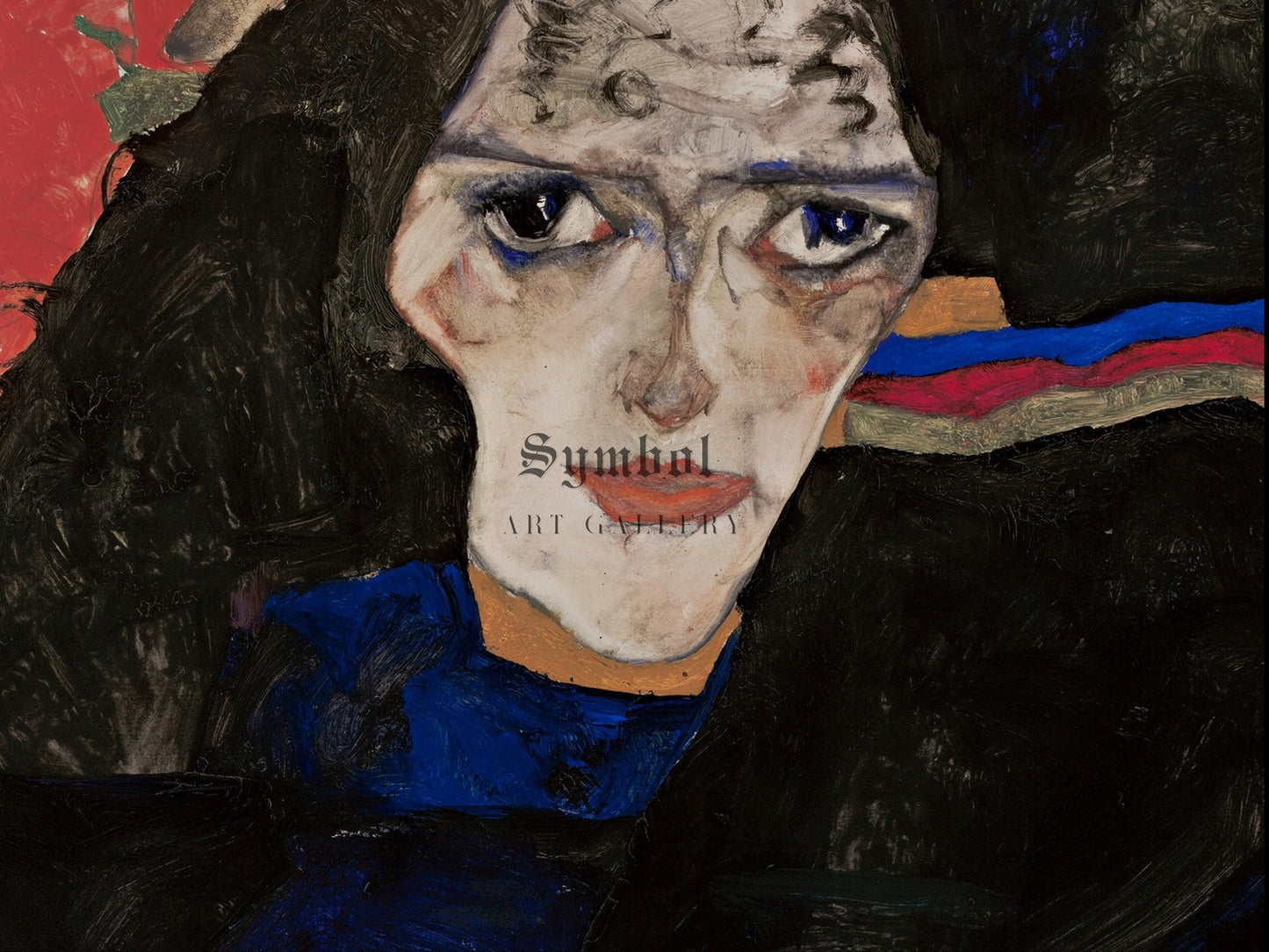 Mourning Woman by Egon Schiele 1912, Wall Art Print, Fine Art Reproduction, Museum Quality Decor, Poster