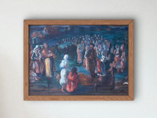 Funeral in Sicevo by Nadezda Petrovic 1905, Wall Art Print, Fine Art Reproduction, Museum Quality Decor, Poster